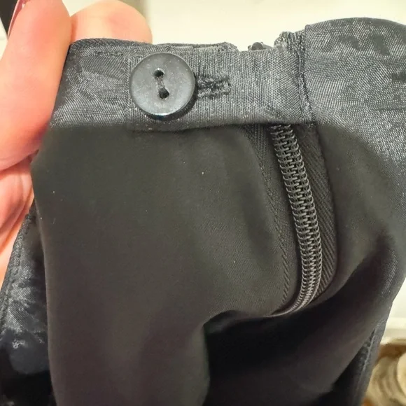 Per Se by Carlisle Black Leather Panel & Wool Flare Skirt Size 4 - Picture 6 of 10